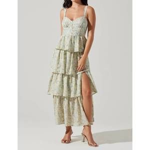 Tempany Tiered Maxi Dress - Mauve / S